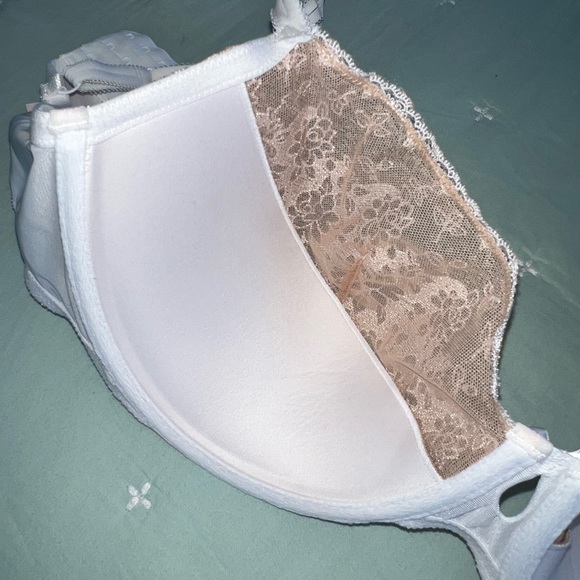 Victoria’s Secret balconette bra white/nude lace Sz 38DD - Picture 7 of 10